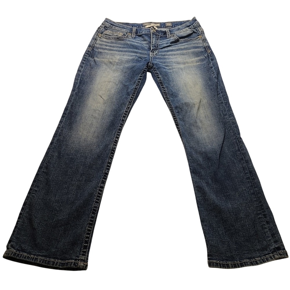 BKE Carter Men's Bootleg Jeans 34R Medium Wash Denim Casual Everyday Wear